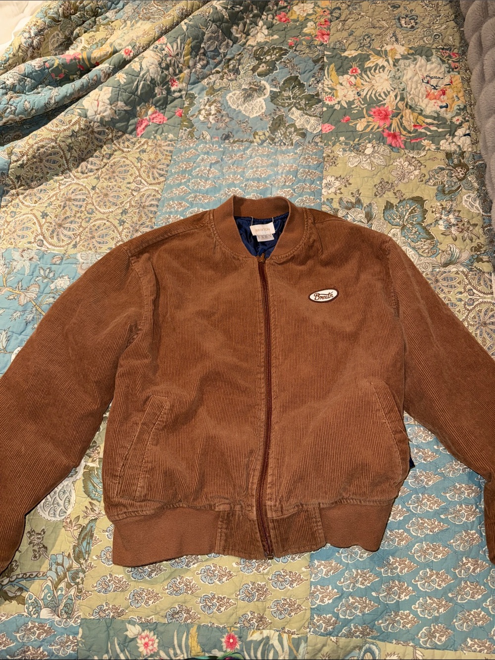 Brixton Brown Corduroy Bomber Jacket